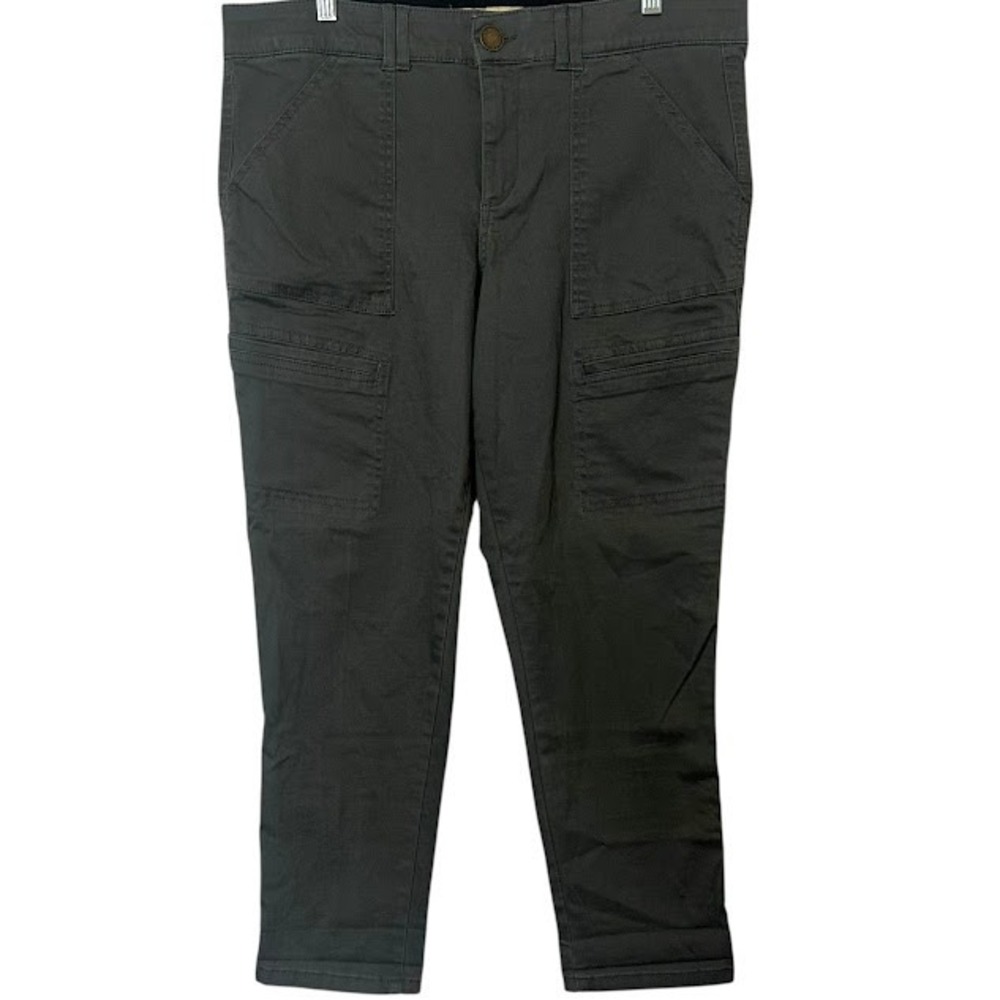 Democracy Ab Technology "Ab"solution Gray Green Cargo Slim Pants Womens 14
